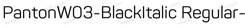 PantonW03-BlackItalic Regular字体转换